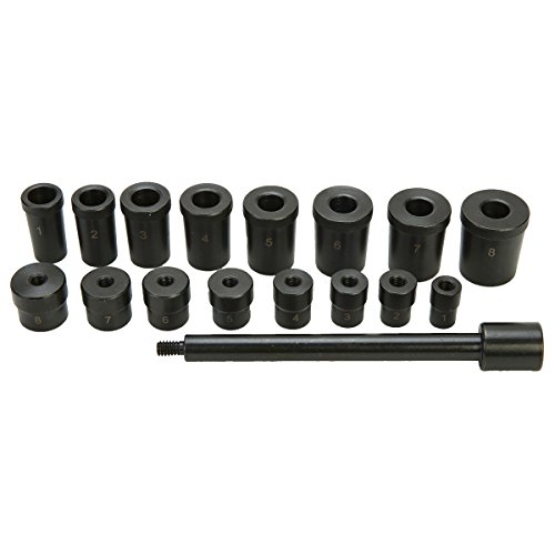 FreeTec 17 TLG. Kupplungs-Zentrierwerkzeug Zentriersatz Kupplungs Justieren Werkzeug Zentrierdorn Einstellwerkzeug mit Spannknopf im Koffer für VW für Audi für Ford für Opel
