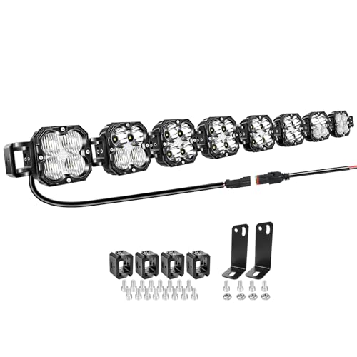 Willpower 52 inch 240W Straight Curved Adjustable & Linkable LED Light Bar with Wiring