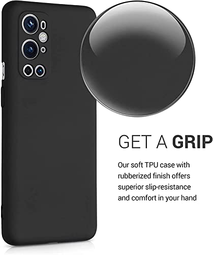 Image of Mobile Back Cover Case for OnePlus 9 Pro (Silicone Case|CameraProtection|Black SC1510)