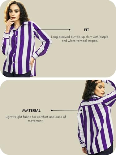 Image of GRECIILOOKS Shirts for Women - Korean Style Long Sleeve Oversized Button Down | Plus Size Workwear Top for Office & Casual Wear