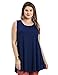 LARACE Tank Tops for Women Plus Size Sleevelss Tunic Casual Summer Clothes Swing Shirts for Leggings (L, Navy Blue)