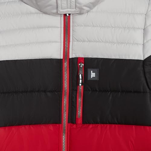 Image of LONDON FOG Boys' Heavyweight Hooded Puffer Jacket with Sherpa-Lined Hood & Fleece Beanie