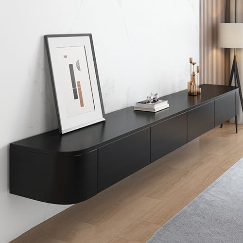Dettagli premurosi: questo supporto per TV presenta una superficie spaziosa perfetta per esporre dipinti decorativi e oggetti da collezione. Gli angoli sono lucidati più volte, arrotondati e lisci per la sicurezza. L'apertura del pannello posteriore nasconde comodamente fili disordinati, migliorando l'aspetto generale pulito e nizzato del tuo spazio abitativo. Ideale per qualsiasi arredamento moderno.