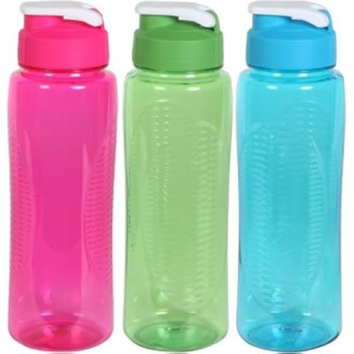 Water Bottle with Flip-top Lid 24 OZ (PACK OF 3)