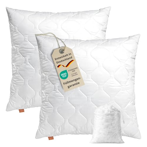 sleepling Kopfkissen 80x80 cm 2er Set, Allergiker Kissen, Komfort 100