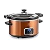 Toastmaster 4 quart digital slow cooker with locking lid copper  urban country home decor