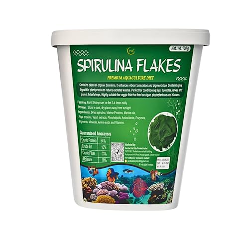 MAF Fish Food Spirulina Flakes 100 Gram for All Fresh Water and Salt Water Fishes - All Life Stages