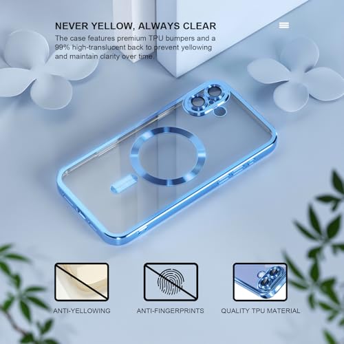 Image of Misea Magnetic for iPhone 16 Case Compatible with MagSafe Light Blue