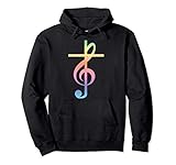 Photo Gallery christian music cross tshirt color treble clef musical gift felpa con cappuccio Photo Gallery christian music cross tshirt color treble clef musical gift felpa con cappuccio