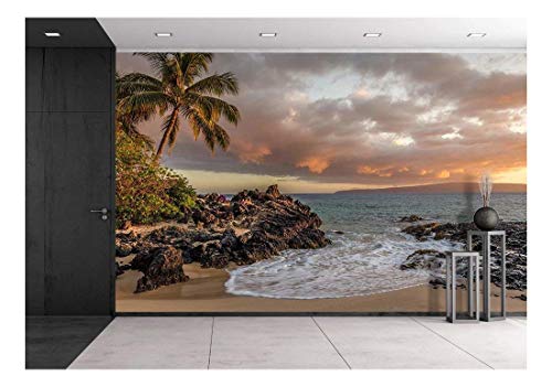 🛒 Crazy Deals wall26 - Tropical Seascape with Palmtree and Clear Sea - Removable Wall Mural  Self-Adhesive Large Wallpaper - 66x96 inches