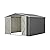 YOPTO 10×10 FT Outdoor Storage Shed,Metal Aluminum Waterproof Tool Sheds with Doors and Vents,Heavy-Duty Sheds Unit W/Lock and Key,for Storing Bicycles,Lawnmowers,Barbeques,Gray