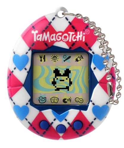 BANDAI - Tamagotchi Mascota Virtual Original Argyle Heart, Multicolor 42981, Juguete Electrónico, óptimo para Niños Mayores de 8 Años, Vuelve tu Mascota Electronica preferida con Otros diseños