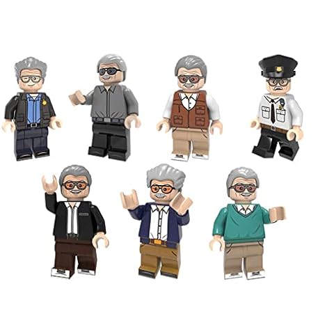 ZHTBATE 7 Pcs stan lee Minifigures advent calendar collection Mini Figure set series custom Collectible Minifigure Compatible with all Brick Cover