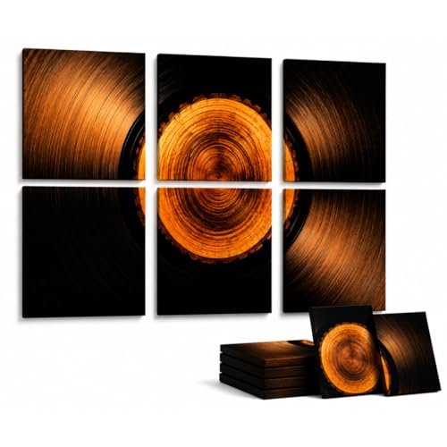 Image of Timber Acoustics Acoustic Art Wall Panels for Music Studio, 48 inchx32 inch PET Felt Sound Absorbing & Noise Reduction Panels for Wall, Acoustic Panels for Music Studio, (Vinyl Wood Fusion, Set of 6)