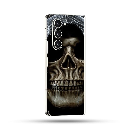 Image of MightySkins Skin Compatible with Samsung Galaxy Z Fold 5 Full Wrap - Reaper Skull | Protective, Durable, and Unique Vinyl Decal wrap Cover | Easy to Apply, Remove, and Change Styles | Made in The USA