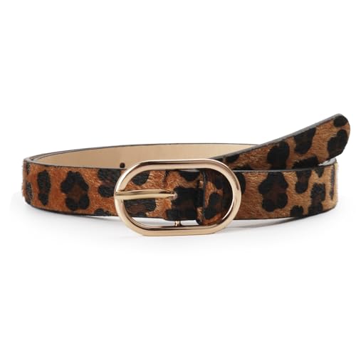 Women's Suede Belt with Gold Buckle For Jeans Pants Dresses, gold buckle