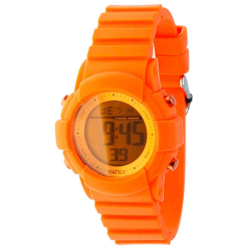 SMIORAS Watx and Co Rwa1001+cowa2061 Reloj Digital para Hombre Colección Watx and Colors Caja De Resina Esfera Color Naranja