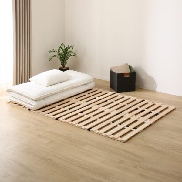 Amazon｜ニトリ(NITORI) ダブル 4つ折りヒノキすのこベッド CO4