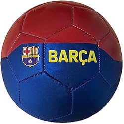 Balón oficial de fútbol Barcelona. Pelota de fútbol Blaugrana. Talla para adultos y niños. Bicolor Rojo Azul (Talla 5 - Grande)