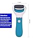 BOMPOW Foot Scrubber Electric Callus Remover Rechargeable Foot File Hard Skin Remover Pedicure Tools Electronic Callus kit for Cracked Heels and Dead Skin with 2 Roller Heads, Blue