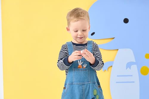 Image of Cute Baby Boy Clothes Suit Toddler Boys' Striped Long Sleeve T-Shirt+Denim Overalls Jumpsuit Pants Outfits Sets