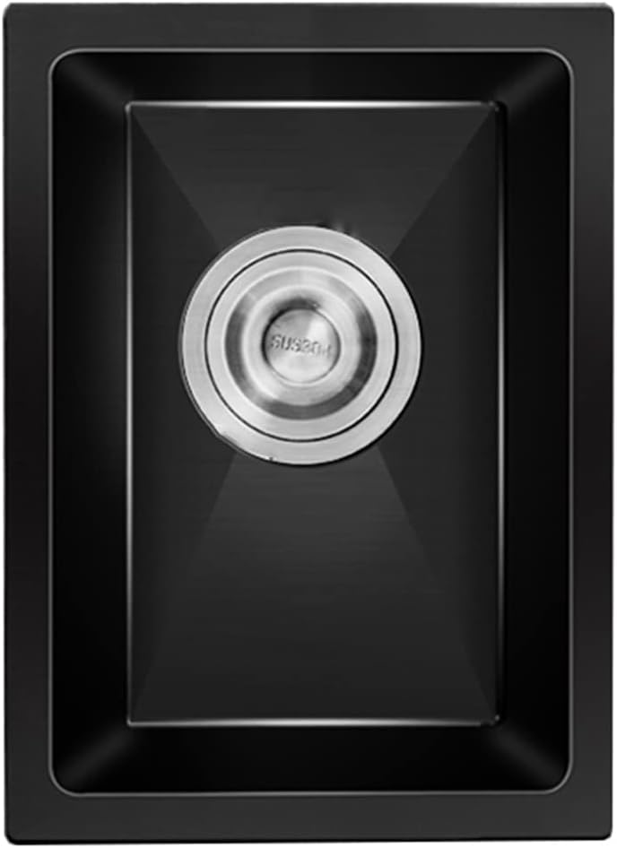 Kitchen Bar Sink Bathroom Sinks Stainless Steel Black Small Sink Wet Bar & Prep Sink With Drain(Black 38x30x22cm) (Black 25x40x22cm)