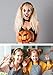FWJUNHUYC 2 Halloween pumpkin knot headband, high skull fashionable fabric headband, atmospheric hair accessory