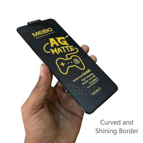Image of WonRia Matte Screen Guard Protector For Poco M6 Plus 5G Smartphone Matte Tempered Glass Edge-to-Edge Protector [Anti-Fingerprint|Anti-Glare|Shinning Border]-(Made Of Glass)