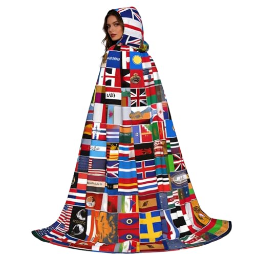 Capa de Halloween con capucha estilo poncho medieval largo y diseño renacimiento vintage