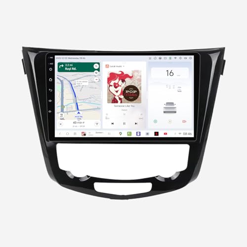 DUDUAUTO Car Radio for Nissan Rogue 2014-2020 Stereo Update 8-Core 4GB+64GB 10' Carplay & Android Auto Head Unit w/DIY Wallpaper Custom Layout Touch Screen for Navigation,Music,Radio
