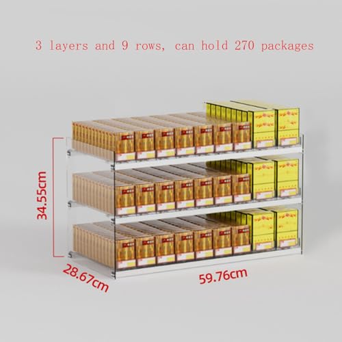 Expositor de cigarrillos de 3 capas con 9 columnas y separador 3