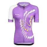 Womens Cycling Jerseys with Three Pockets,Women Cycling Shirt,Women Bike Tank top(S Lilac)