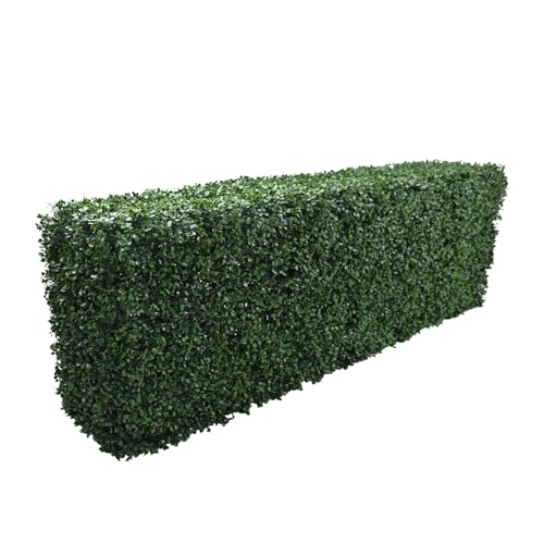 True Products Premium Freestanding Artificial Boxwood Hedge on a Metal Frame Indoor or Outdoor UV Stable 158 x 56 x 33cm - Short
