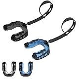 2 Pack Football Mouthguard,Youth Sports Mouth Guard for Braces,Football Mouthpiece with Strap for Youth and Adult,Sport Mouth Piece,Mouth Guard for Boxing, Lacrosse,Hockey,Rugby,Basketball, MMA