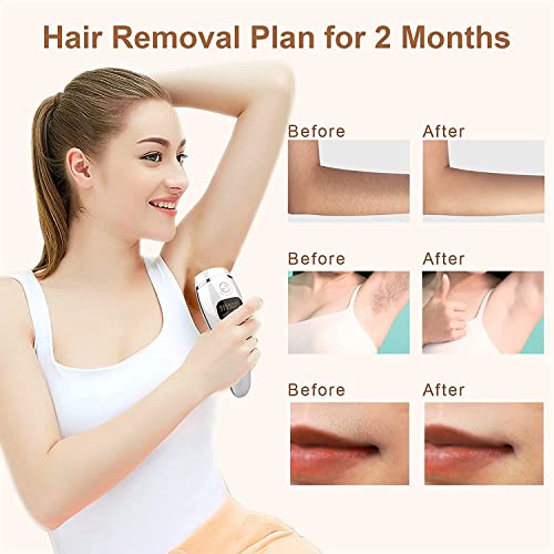 IPL Haarentferner für Frauen, Haarentfernungssystem 999,900 Blitzt Permanente Haarmaschine, 2 Blitzmodi und 5 Lichtintensitäten für Körper, Gesicht, Bikinilinie und Achselhöhlen - Image 5