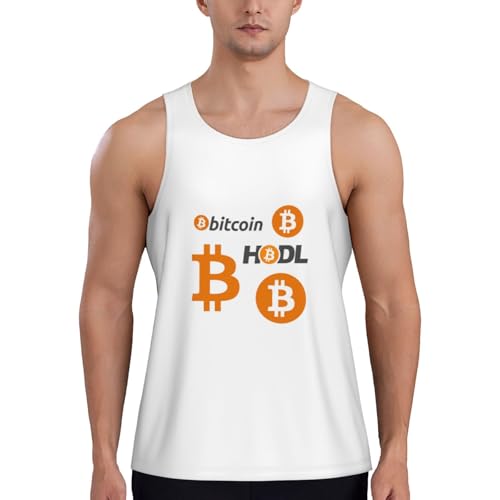 Bitcoin Logo HODL BTC Crypto Cryptocurrency Men's Workout Tank Top Tank Top Shirt