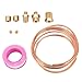 Oil Pressure Gauge Tubing Kit Brass Tube Comprehensive Installation Kit with 1/8 1/4 Inch NPT Fittings for Automotive Industrial Applications 72 Inch Long