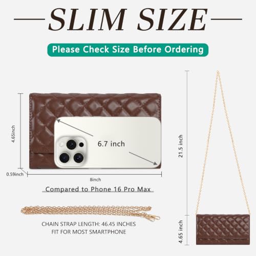 Image of U+U Small Crossbody Bags for Women, Cell Phone Purse Mini Clutch Bag with Removable Chain, Card Slots - Lightweight Purse