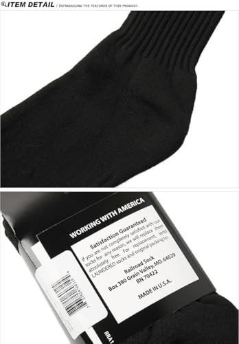 Railroad Sock 3 Pack Grey Work Socks With Welt Top4