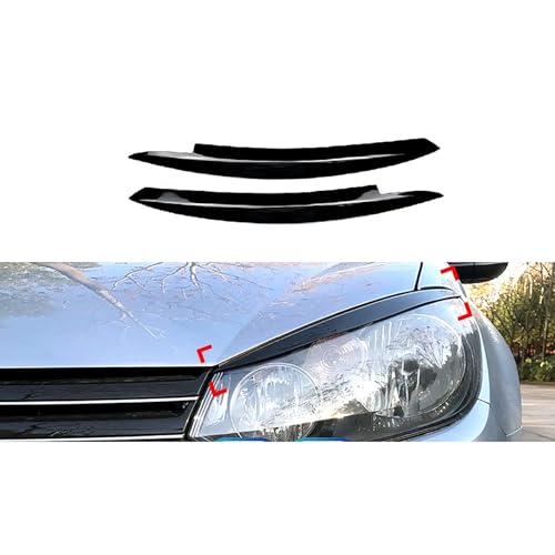 Protection de phares pour VW Golf 6 MK6 2009-2012 garniture de paupières en noir look sport