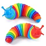 Slug Fidget Toy 2pack, Flexible Articulating Caterpillar Fidget Toy, Autism Sensory Toys for Kids Ad