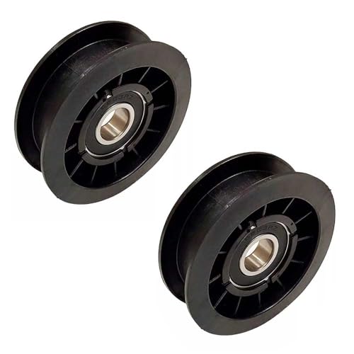 GULUANT 2 Pack Replacement Flat Idler Pulley for Bluebird for Husqvarna 539-110311 for CZ & RZ Series RZ4623 for Poulan 460ZX (3 1/2