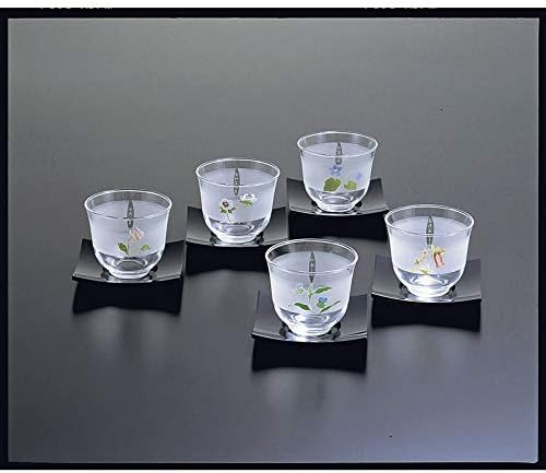 Amazon 江戸友禅 冷茶セット 食器 コップ 5客セット 来客用 お茶出し 夏 涼しげ グラスセット 和風 植物 おしゃれ 2500 通販パーク 食品 飲料 お酒 通販