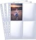 50Blatt Fotohüllen 400 Taschen A4 Sammelhüllen für A4 2/3/4 Ringbuch, Doppelseitige Postkartenhüllen mit 4 Fächern, DIN A4 Klarsichthüllen 4-Fach Hüllen für Sammelkarten Ordner Postkarten Fotos