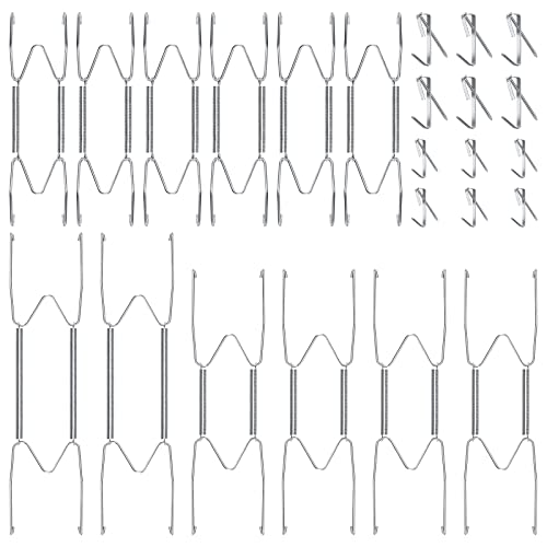 Hotop 12 Pcs Plate Hangers for The Wall 6, 8, 10 Inches Sliver Wall Invisible Heavy Duty Stainless Decorative Wire Plate Hangers Stainless with 12 Pcs Hooks with Nails for Indoor Decorative