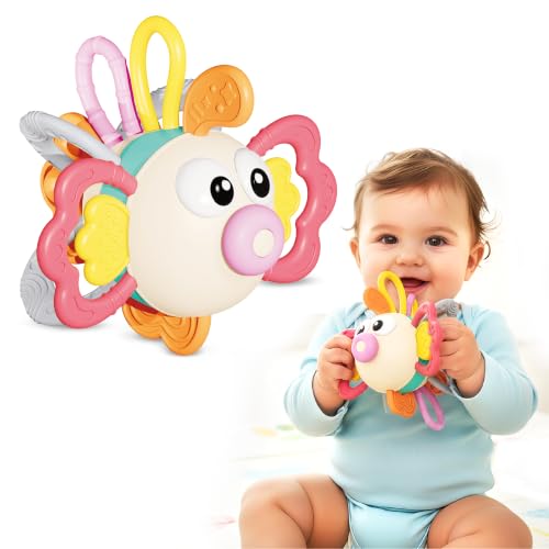 Image of Wembley Teethers Baby Toys for 6 to 12 Months | BPA Free Food Grade Silicone Baby Sensory Motor Skills Montessori Toddler Pull String Activity Toy for Babies | Gift Toys for 3-12 Months Girl Boy