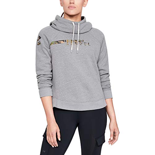 Under Armour Women's Favorite Fleece Camo Logo, Graphite Light Heath (040)/Ua Forest Camo, Medium