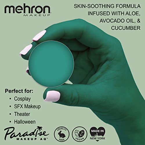Image of Mehron Makeup Paradise Makeup AQ Refill Size | Stage & Screen Performance, Face & Body Painting, Beauty, Cosplay, and Halloween | Water Activated Face Paint, Body Paint .25 oz (7 ml) (Deep Sea)