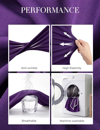 GRACE KARIN Work Dresses for Women 3/4 Sleeve Bodycon Pencil Business Outfits Color Block Office Church Clothes Deep Purple XL — view 5