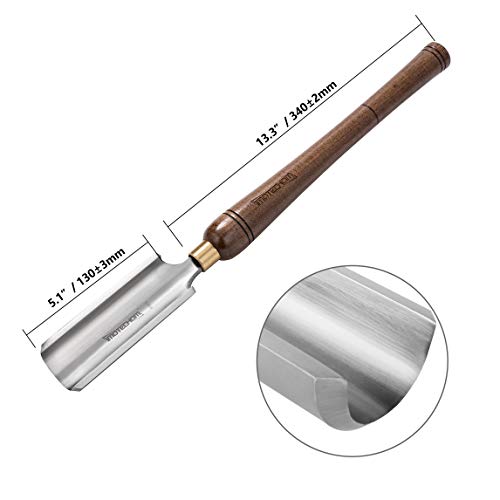 IMOTECHOM 2-Inches HSS Roughing Gouge Lathe Chisel Wood Turning Tools with Round Plastic Box and Hanging Bag - Image 2